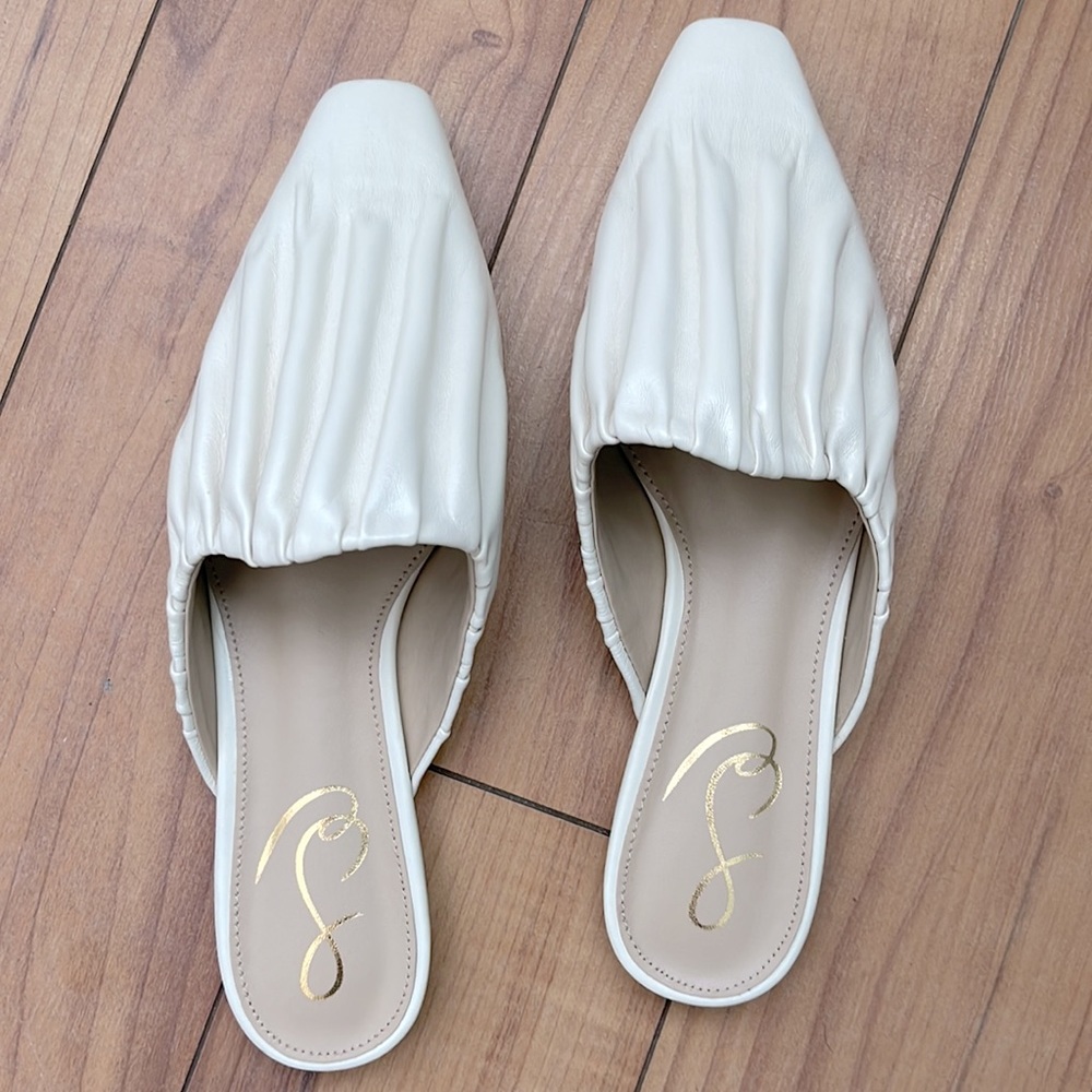 NEW Sam Edelman Ivory Cecelia Mules, size 7